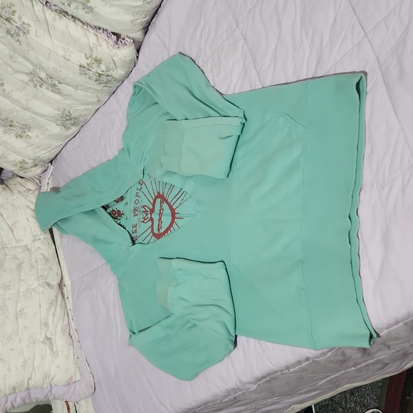 Free People Tops - Free People Size Medium Mint Hoodie